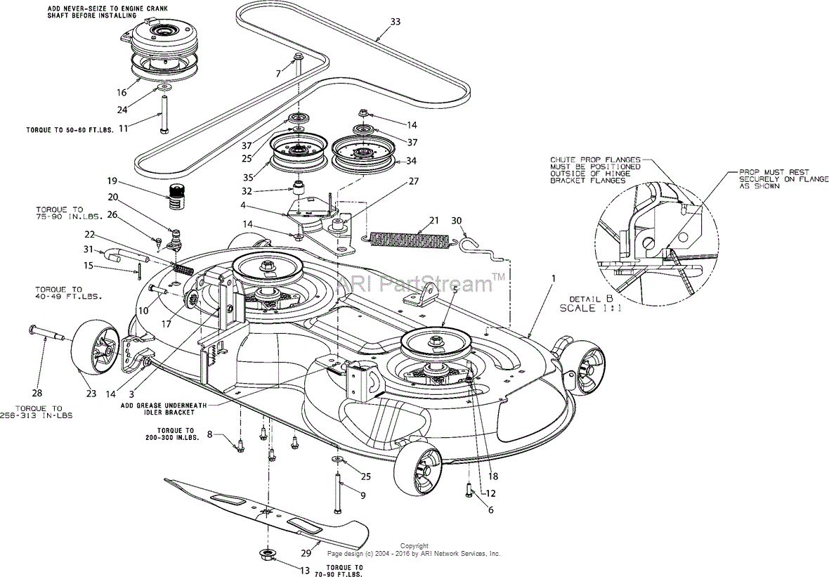 MTD 17BRCACT099 (247.204182) (Z6400) (2016) Parts Diagram for Deck