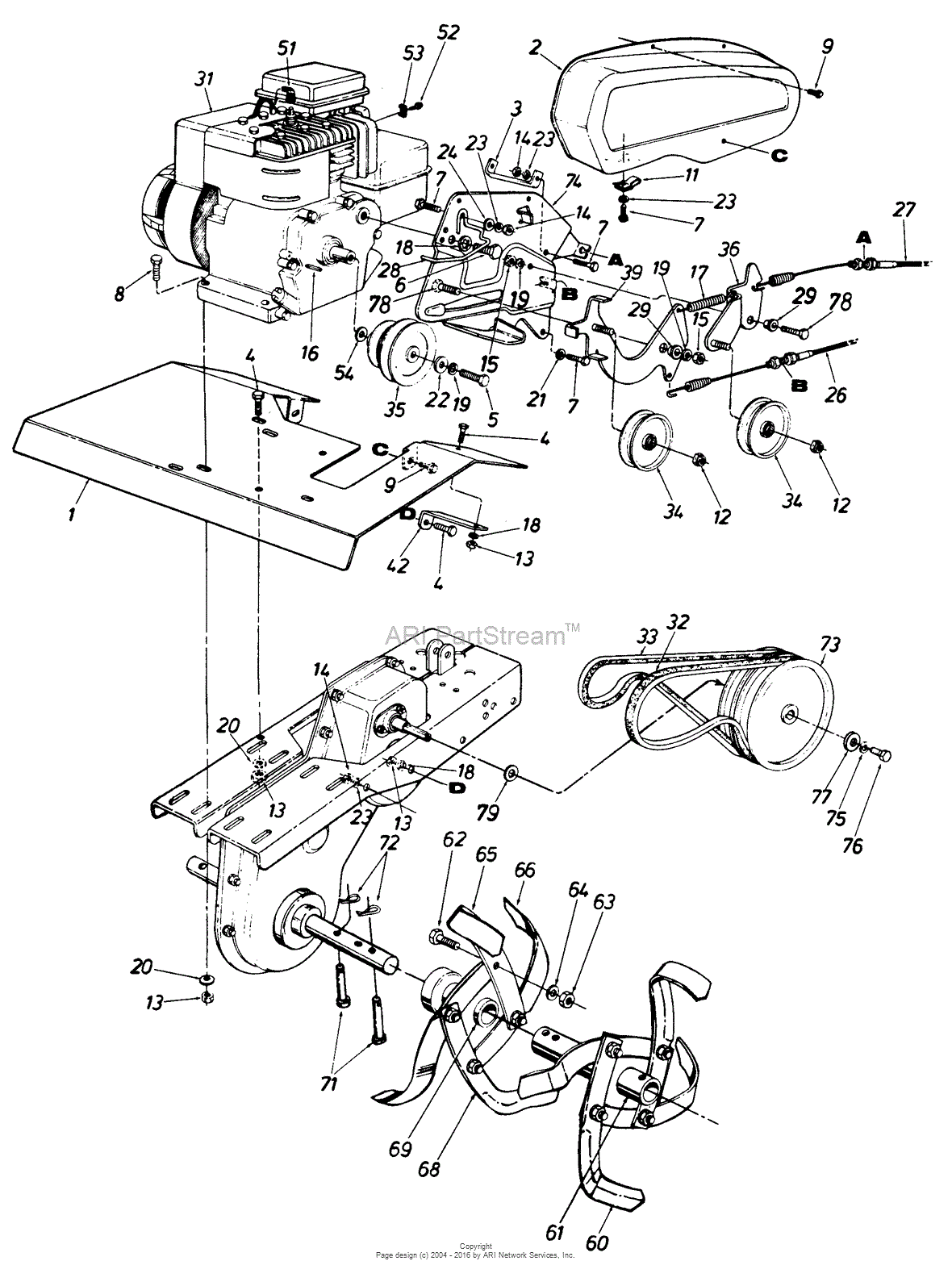 MTD Sears Mdl 247.298611 Parts Diagram for Parts