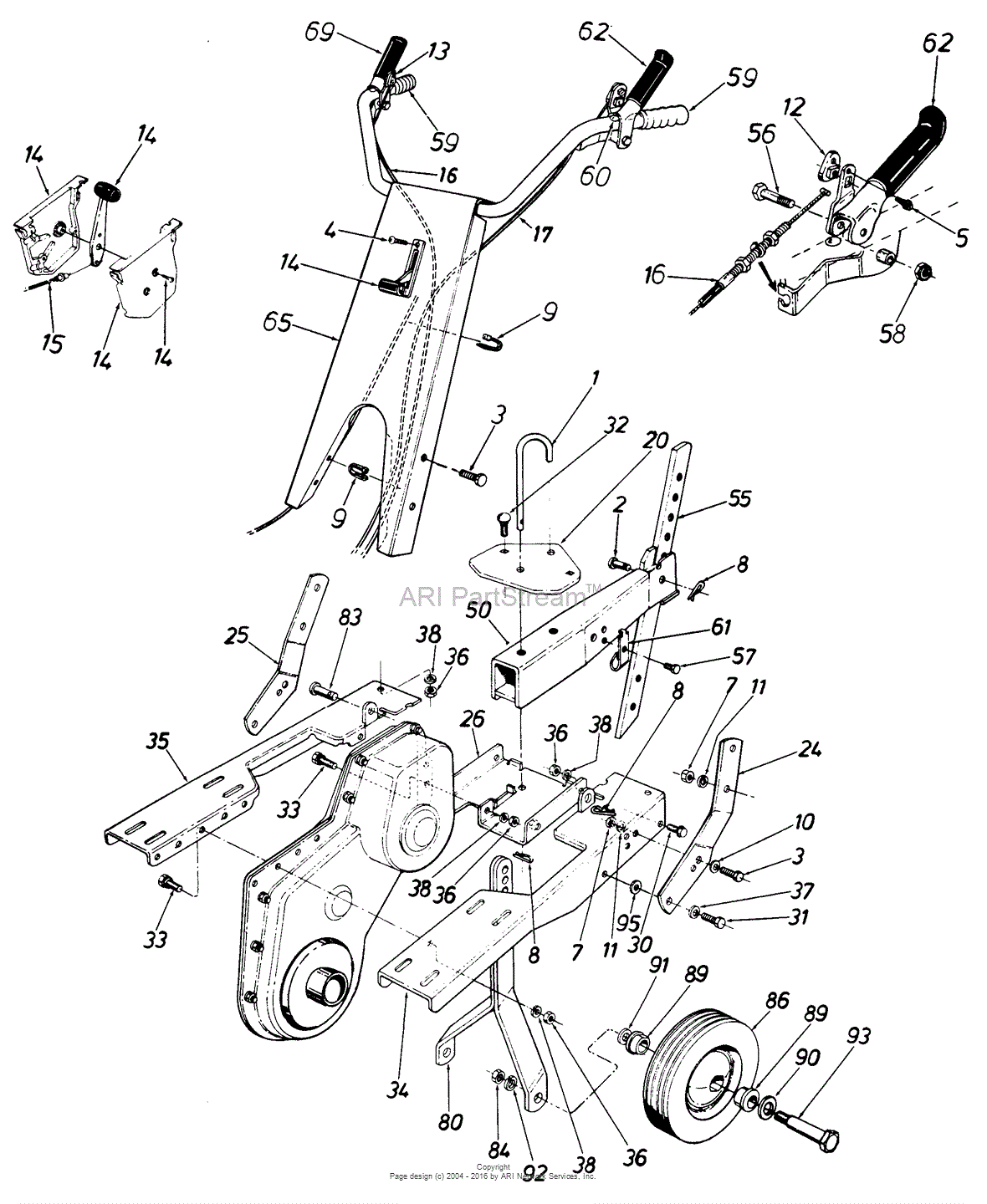 MTD Sears Mdl 247.298611 Parts Diagram for Parts