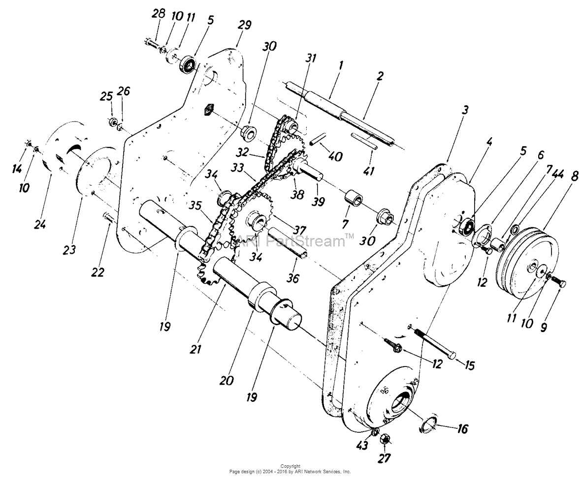 MTD Sears Mdl 247.298611 Parts Diagram for Transmission