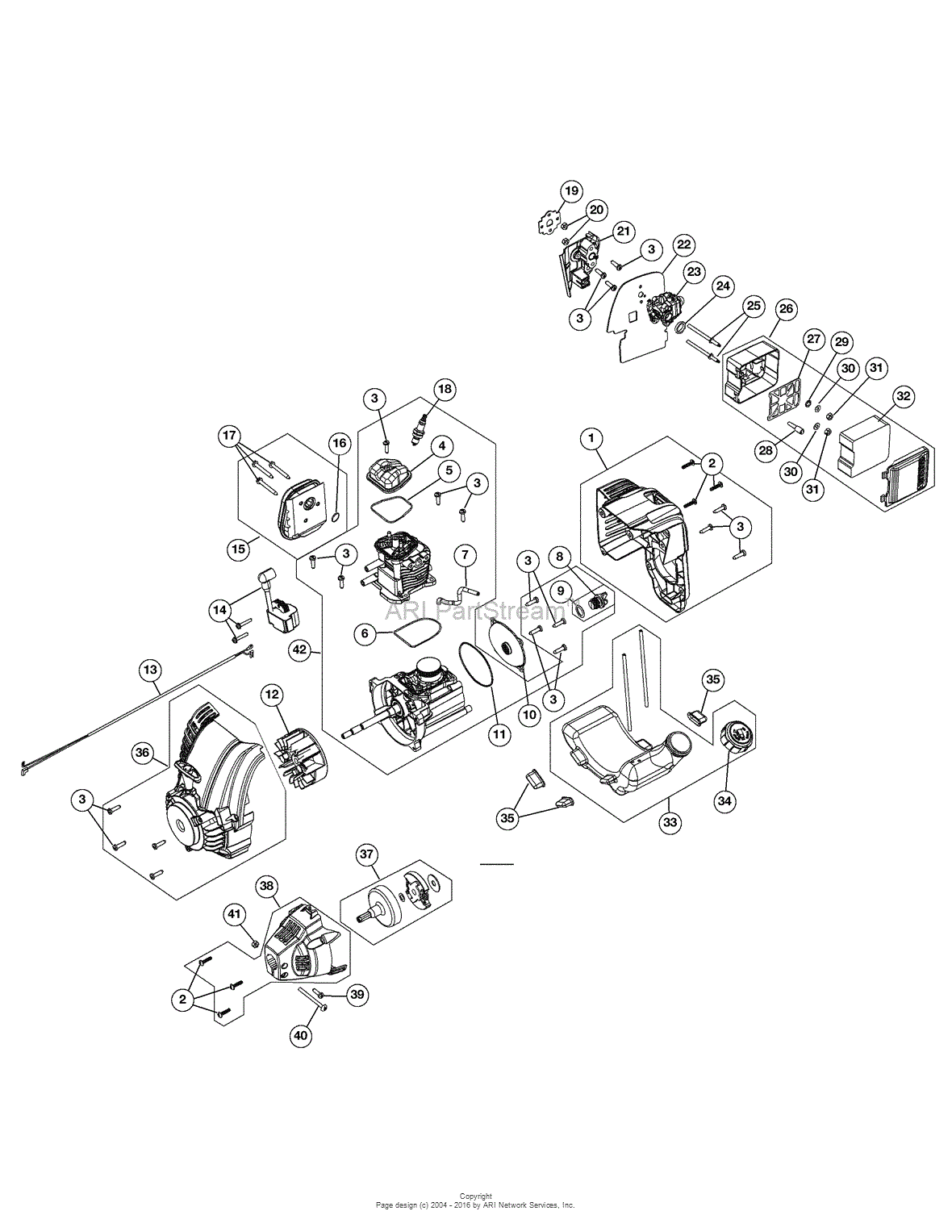 MTD 21AK144G799 (316.29937) Parts Diagram for Engine Assembly