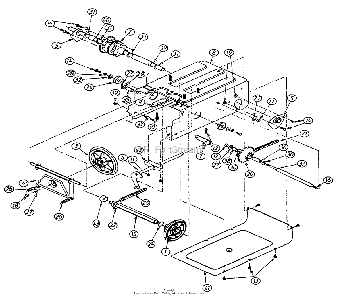 MTD 247-333C099 (247.799630) (1997) Parts Diagram for Drive