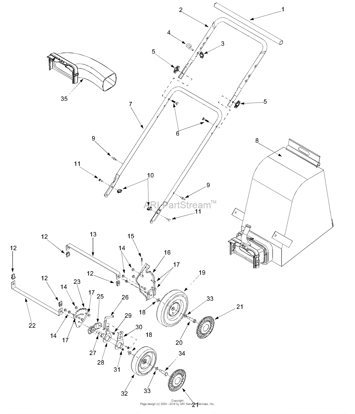 MTD 24A-031E099 (247.770100) (2001) Parts Diagram for General Assembly