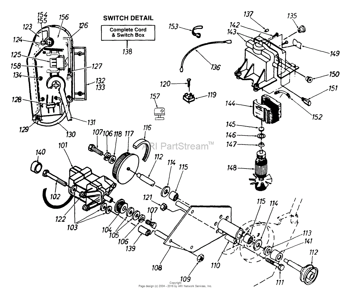 Mtd 312-174-099 (247.882902) (1992) Parts Diagram For Pulley And Shaft 