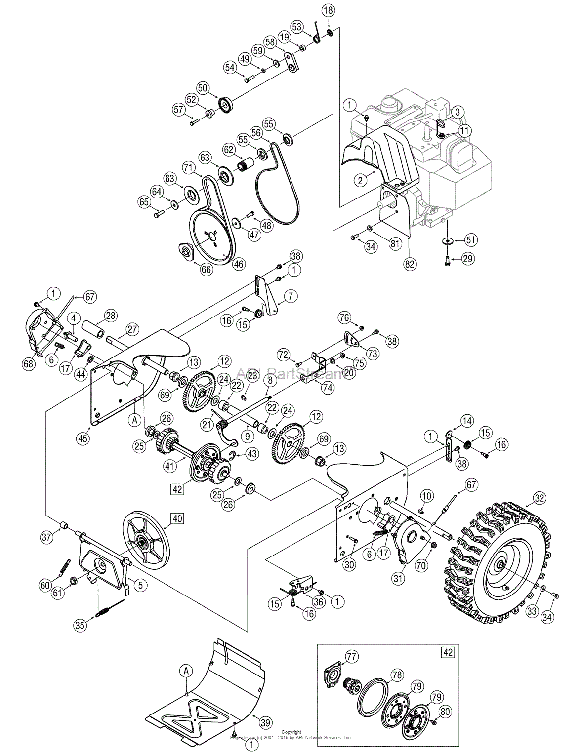 MTD 31AE5HTG799 (247.887900) (2007) Parts Diagram for Drive Assembly