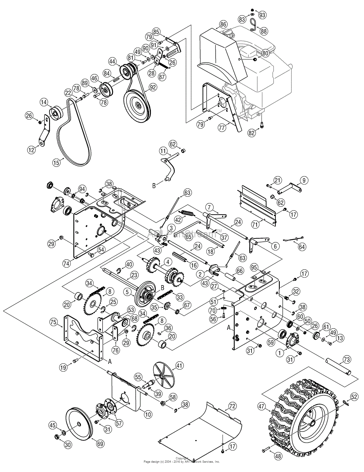 MTD 31AE9O6I799 (247.88033) (2007) Parts Diagram for Drive