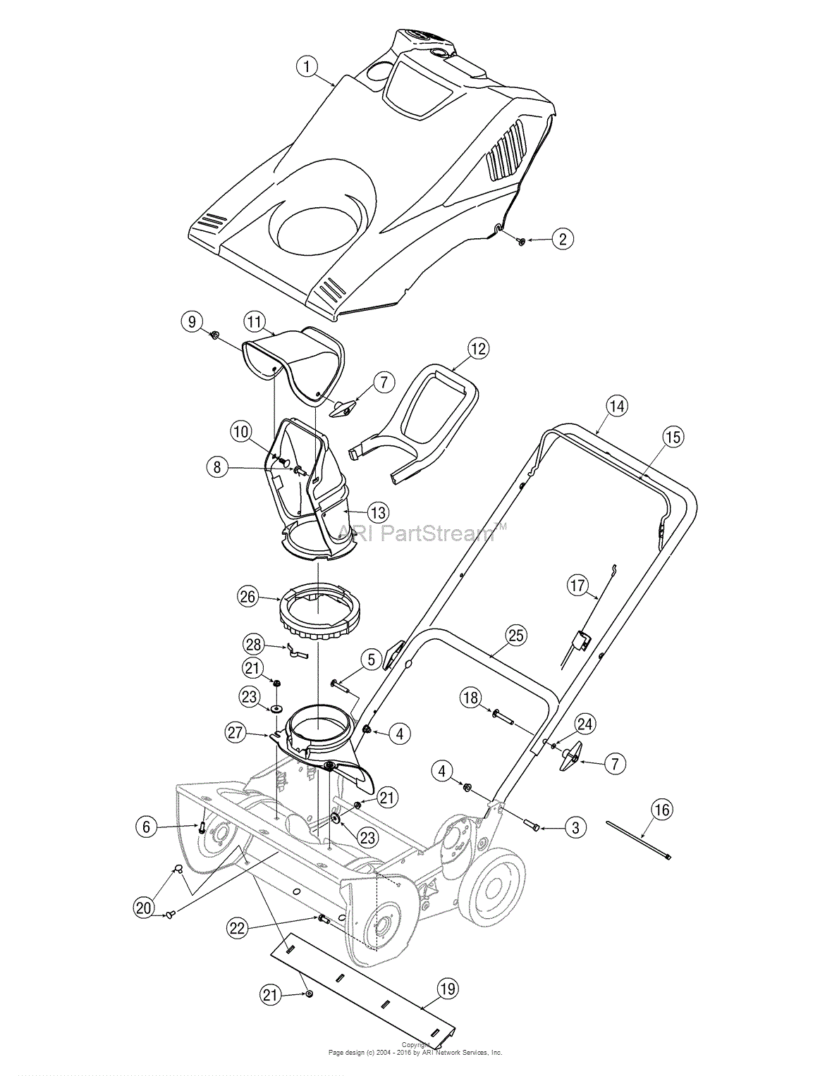 MTD 31A-2M1A799 (247.88704) (2009) Parts Diagram for General Assembly