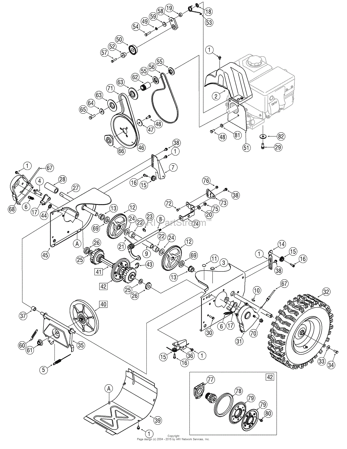 MTD 31AH55TH799 (247.88830) (2009) Parts Diagram for Drive Assembly