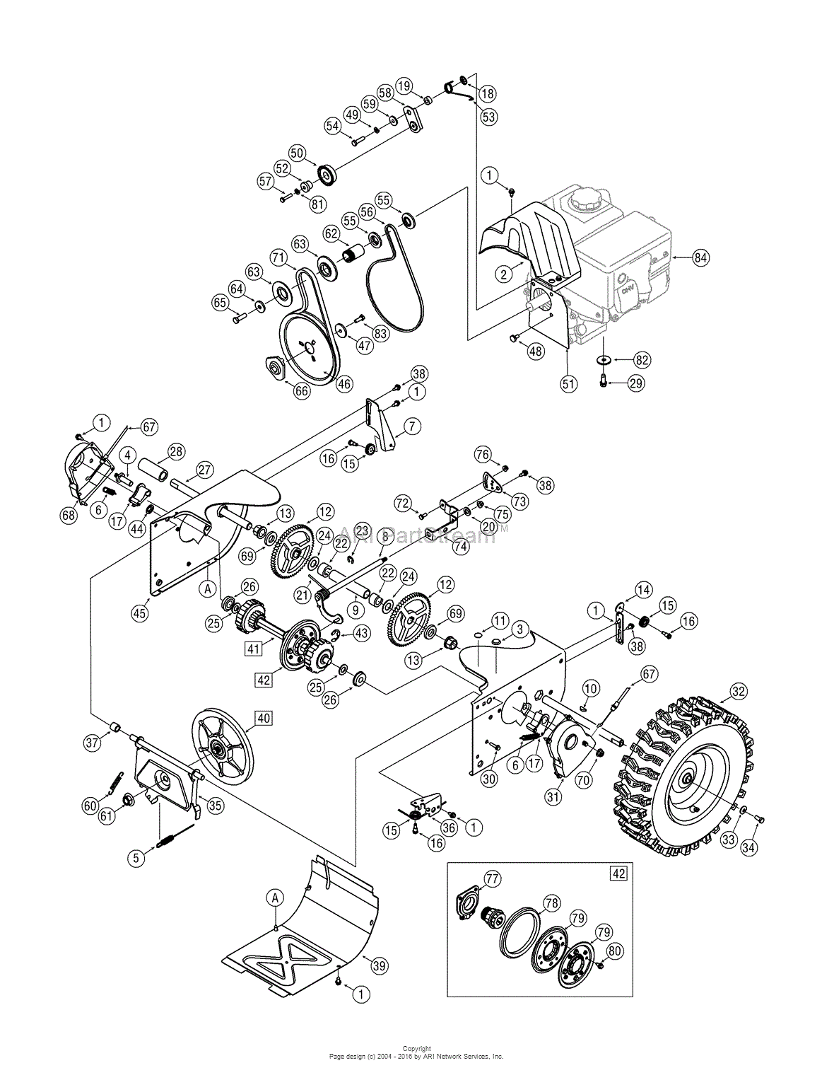 MTD 31AH55TH799 (247.88830) (2010) Parts Diagram for Drive Assembly