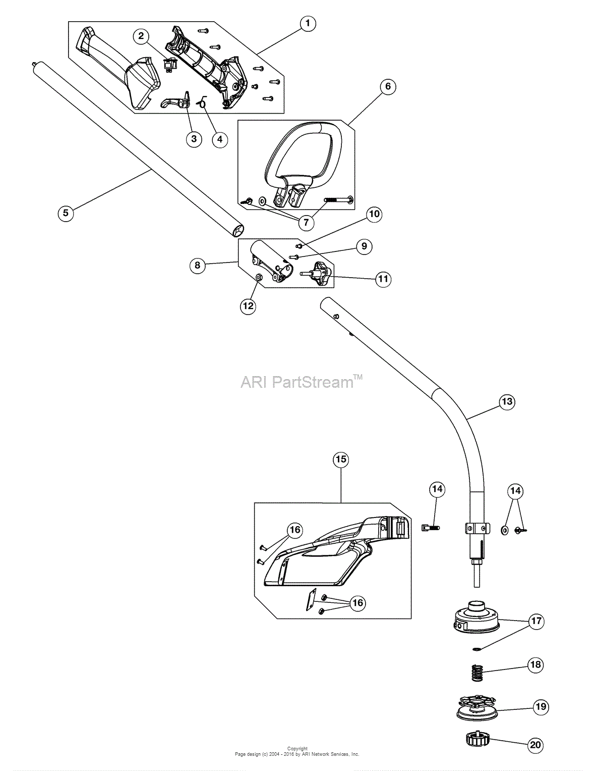 MTD 41ADY20C799 (316.990110) Parts Diagram for General Assembly