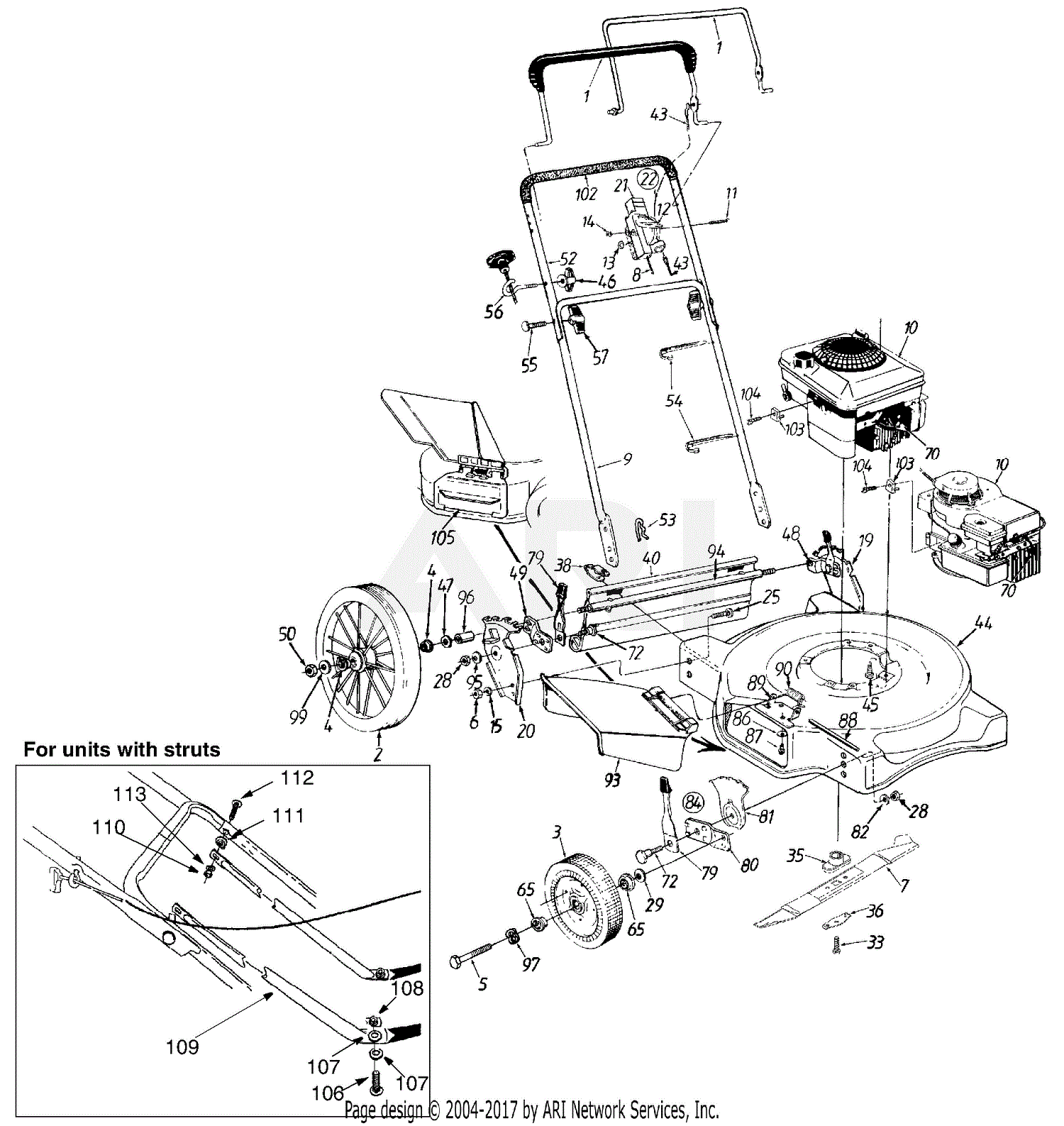 MTD 11A-508P352 (1998) Parts Diagram for General Assembly