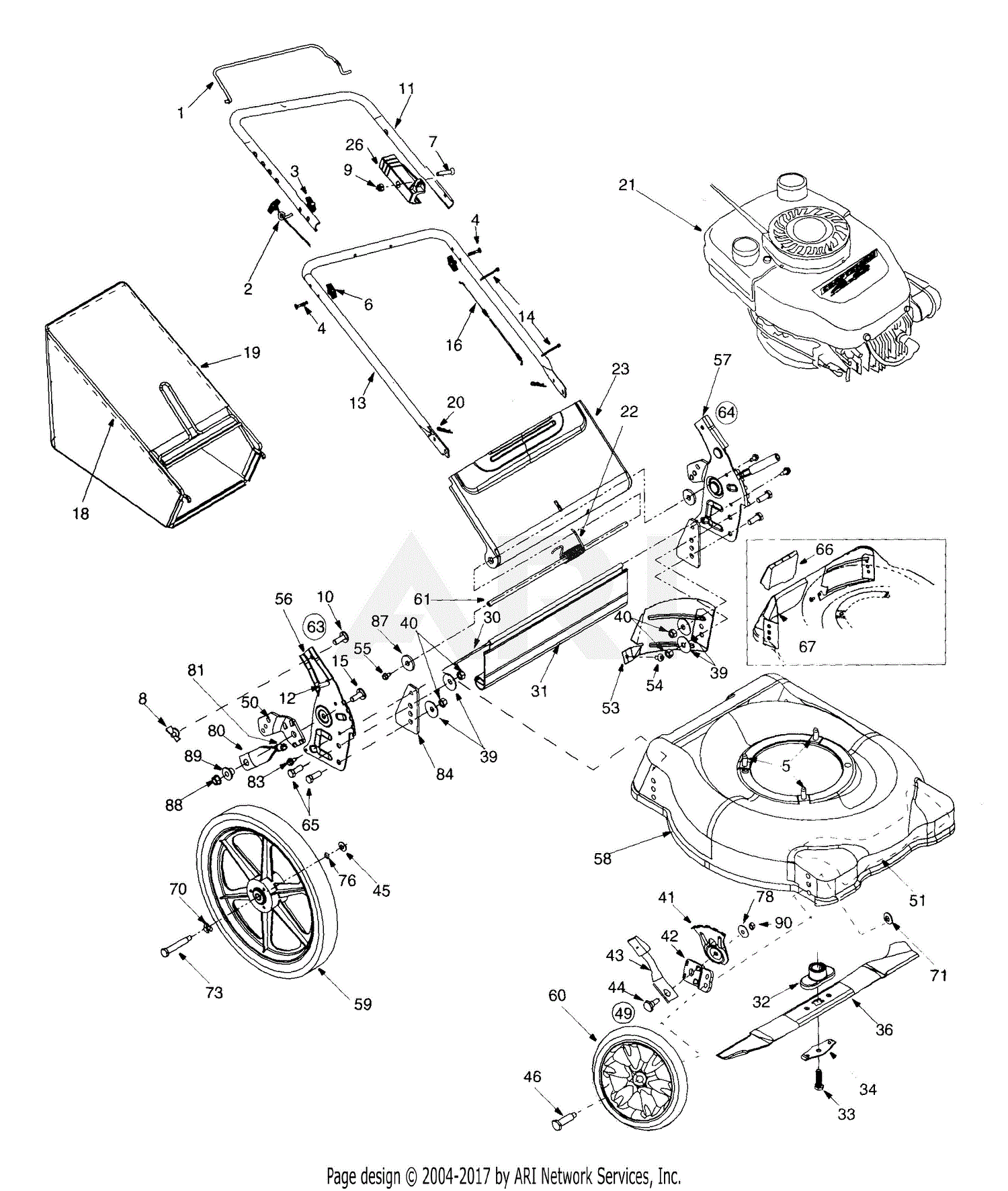 MTD 11A-533D099 (247.388250) (1999) Parts Diagram for 4.0 H.P. Lawn Mower