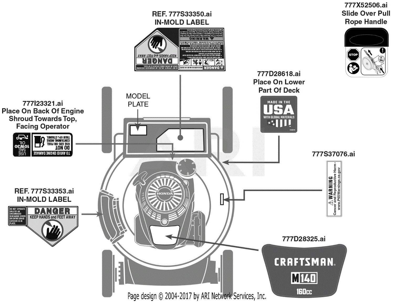 MTD CMXGMAM1125500 11A-B2AQ793 (2019) Parts Diagram for Label Map