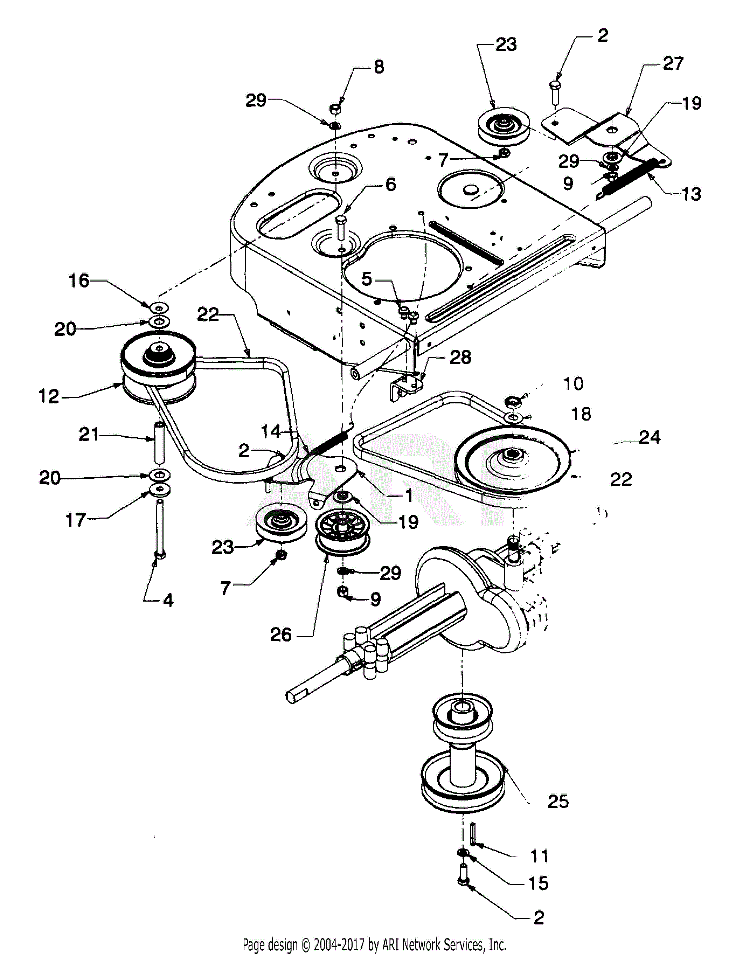 Mtd 13a 325 099 247270170 1999 Parts Diagram For Variable Drive 8997