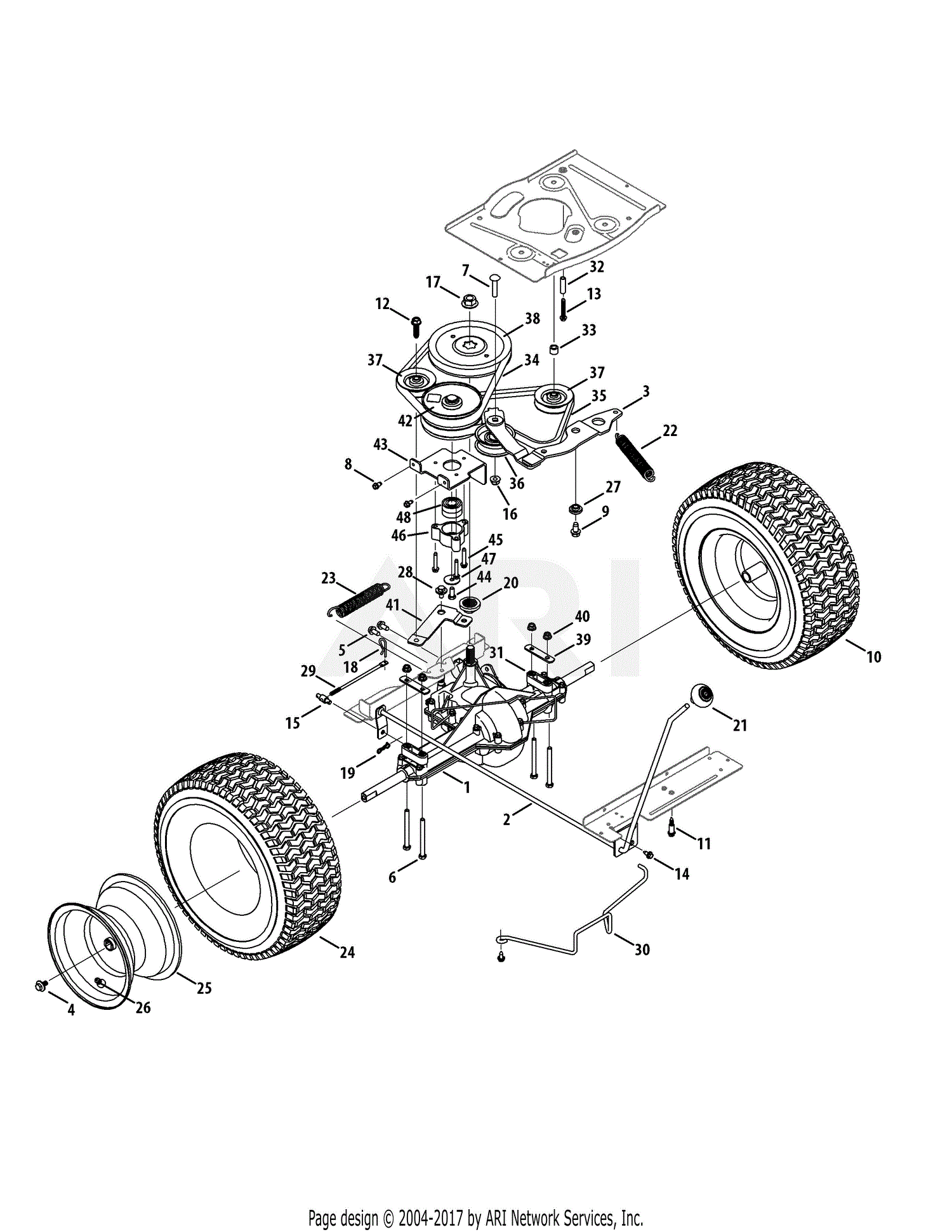 MTD 13B226JD099 (247.290000) (R1000) (2015) Parts Diagram for Drive ...