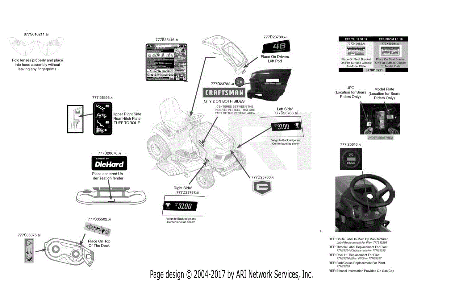 MTD 13ATA1ZT099 (247.273330) (T3100) (2018) Parts Diagram for Label Map