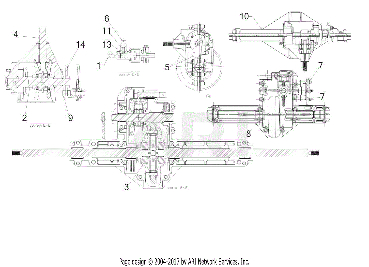 MTD 13BP78XS099 (247.273300) (T3000) (2018) Parts Diagram for Transmission