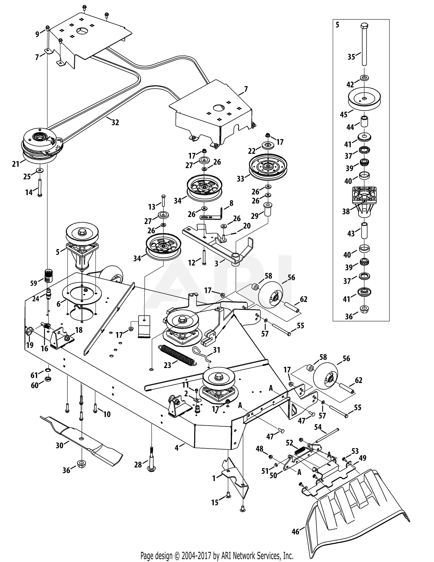 38 craftsman 46 mower deck parts diagram - Diagram Resource