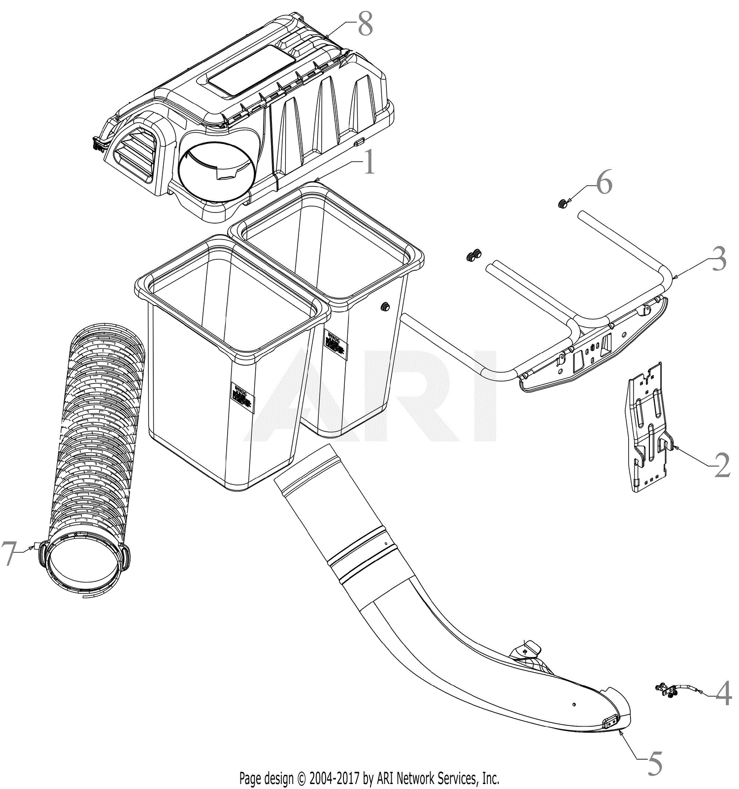 Craftsman Lawn Tractor Leaf Bagger Parts Diagram