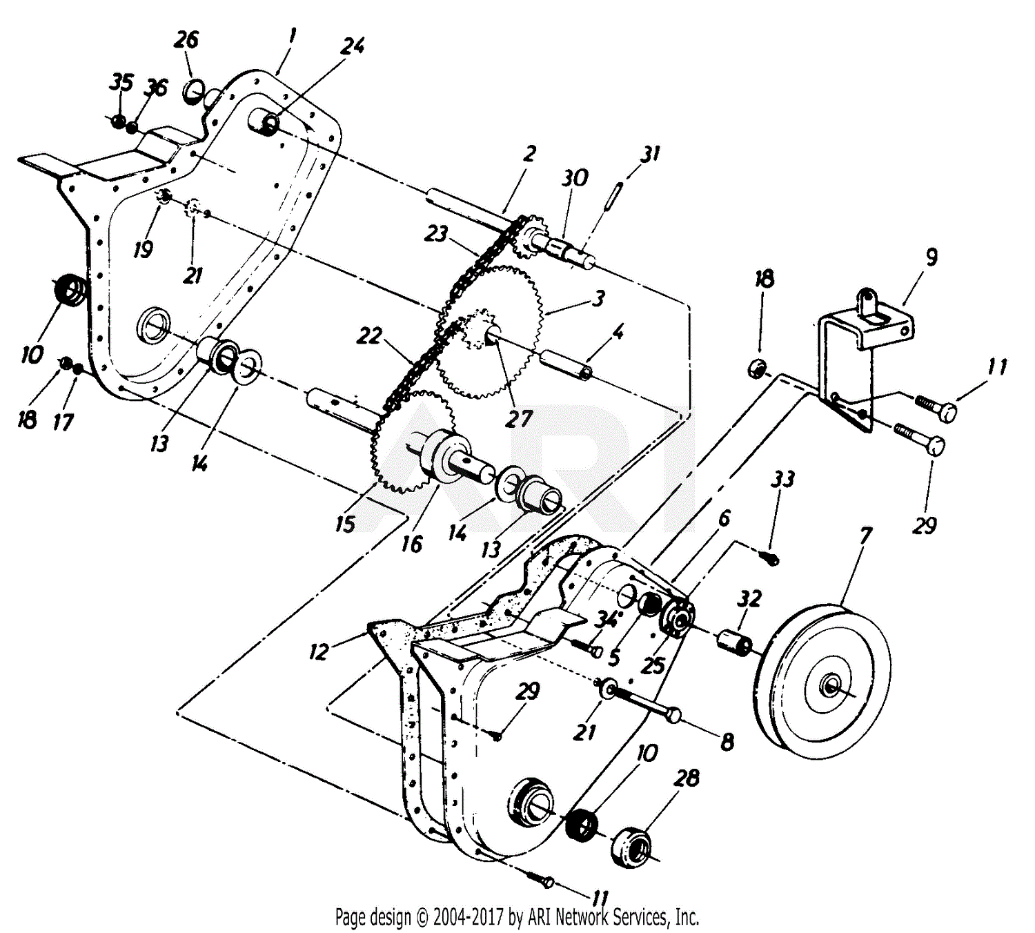 MTD Craftsman Mdl 247.298520 (210-020-099) Parts Diagram for Parts02