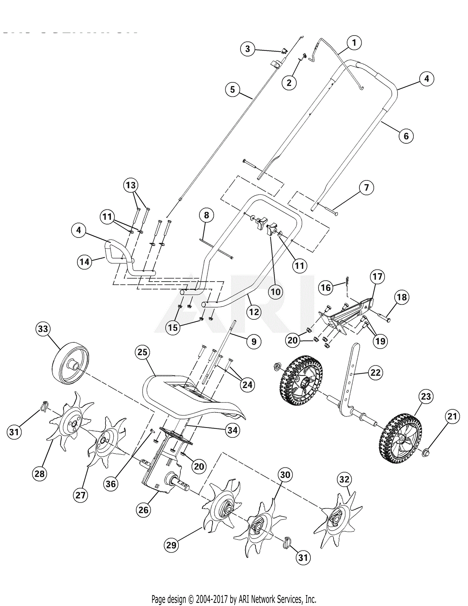 MTD 21AS144R799 (316.292710) Parts Diagram for General Assembly