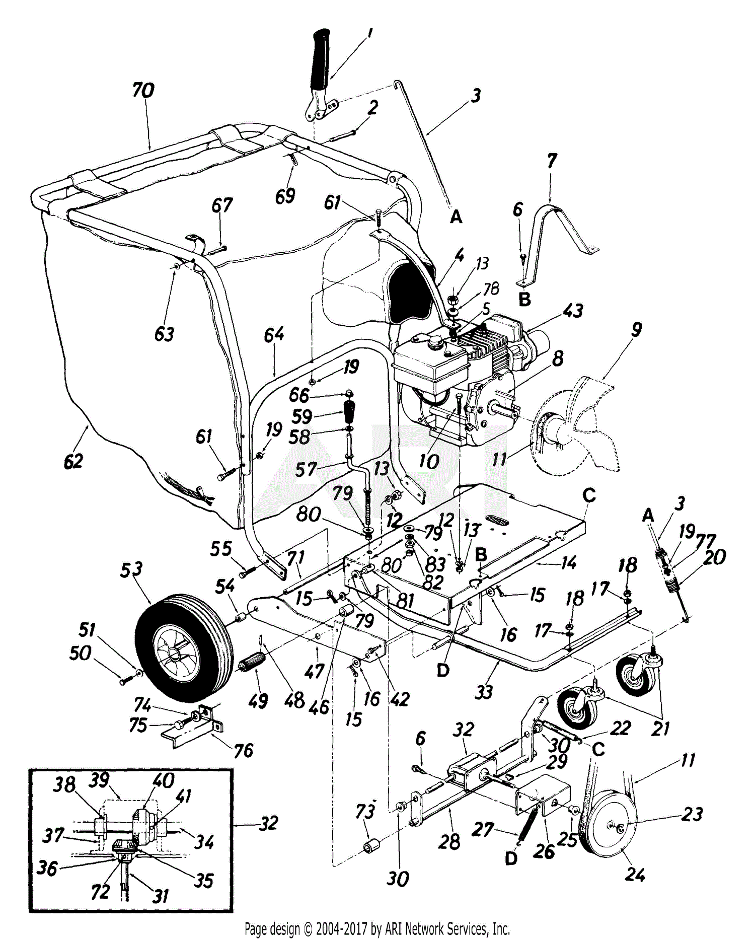 Mtd 243 687 099 24778001 1993 Parts Diagram For Engine Mounting Frame Assembly 5961