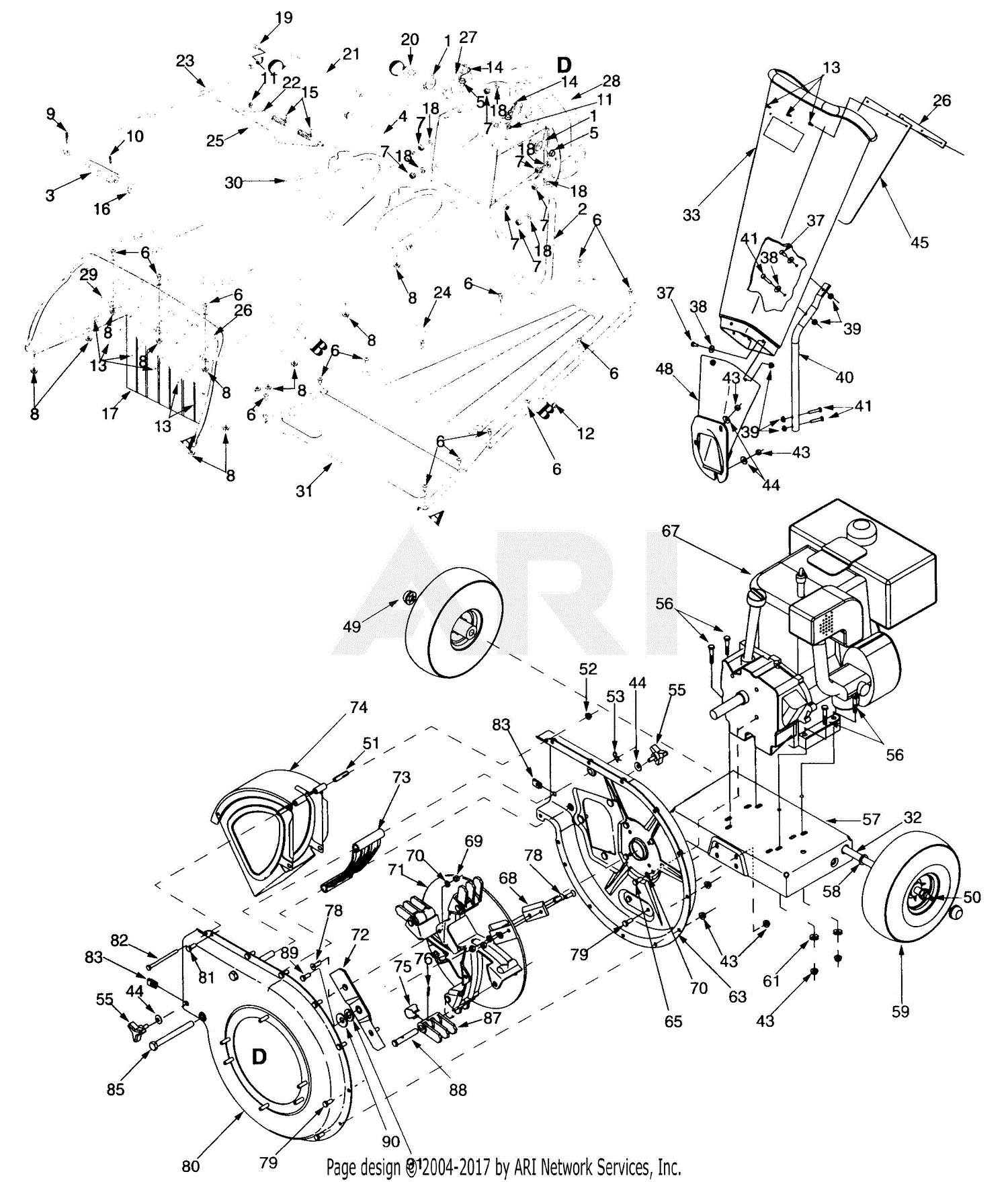 MTD 24B-485B099 (247.775862) (1998) Parts Diagram for 24B-485B099 ...