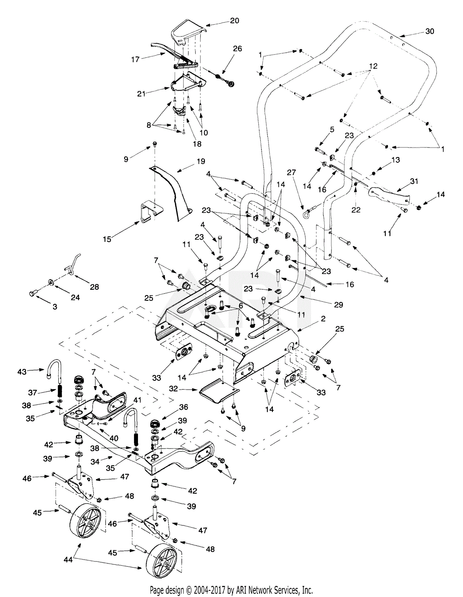 MTD 24A-203D099 (247.777630) (1999) Parts Diagram for General Assembly