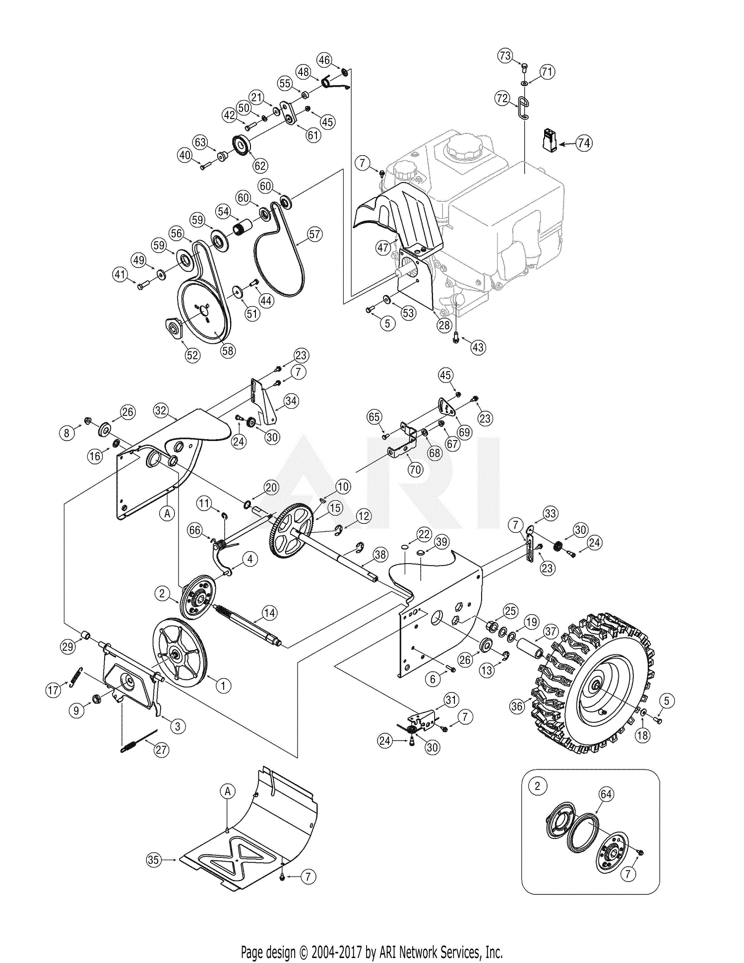 MTD 31AM63TF799 (247.889701) (2008) Parts Diagram for Drive Assembly