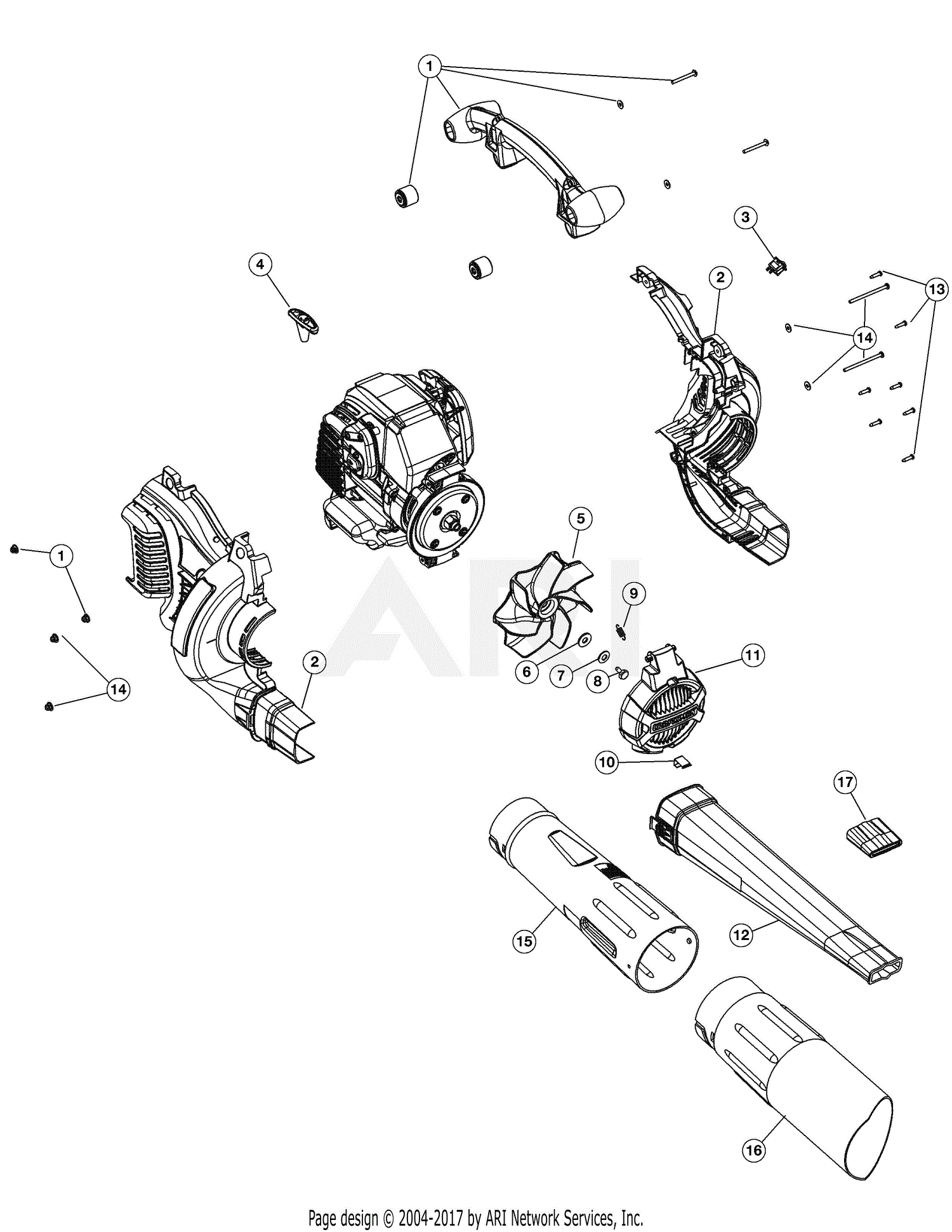 MTD 41AS360G799 (316.794980) Parts Diagram for Housing Assembly