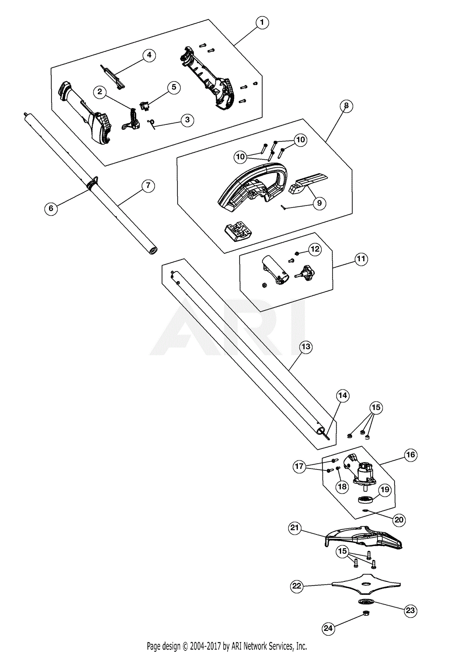 MTD 41ADZ51C799 (316.725860) Parts Diagram for General Assembly Brushcutter