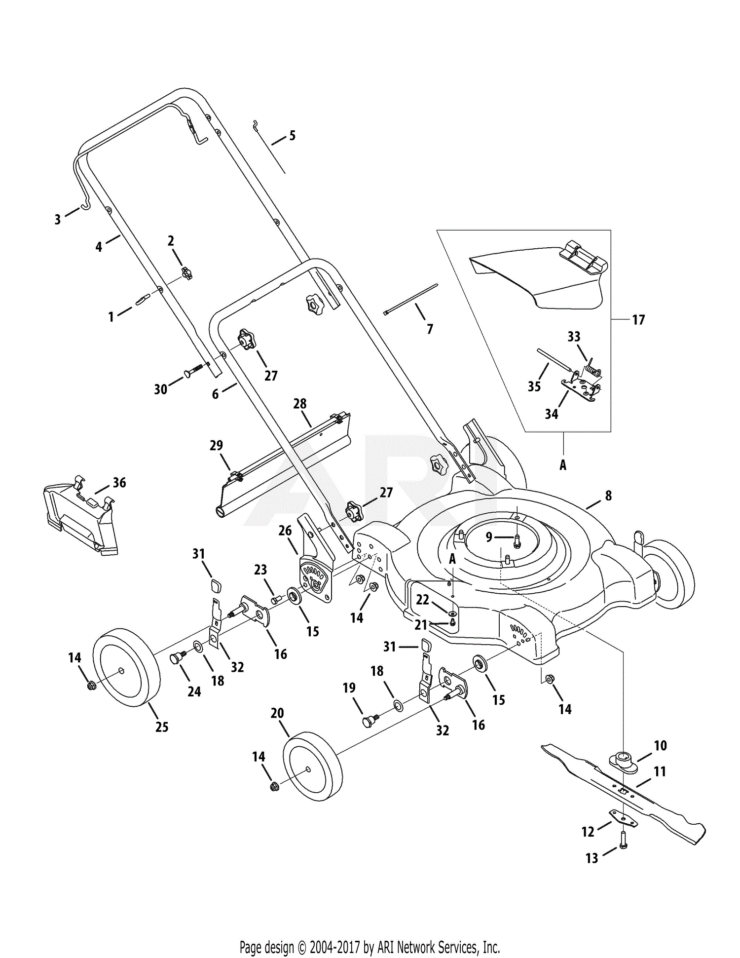 MTD 11A-084E029 (2010) Parts Diagram for General Assembly 11A-084