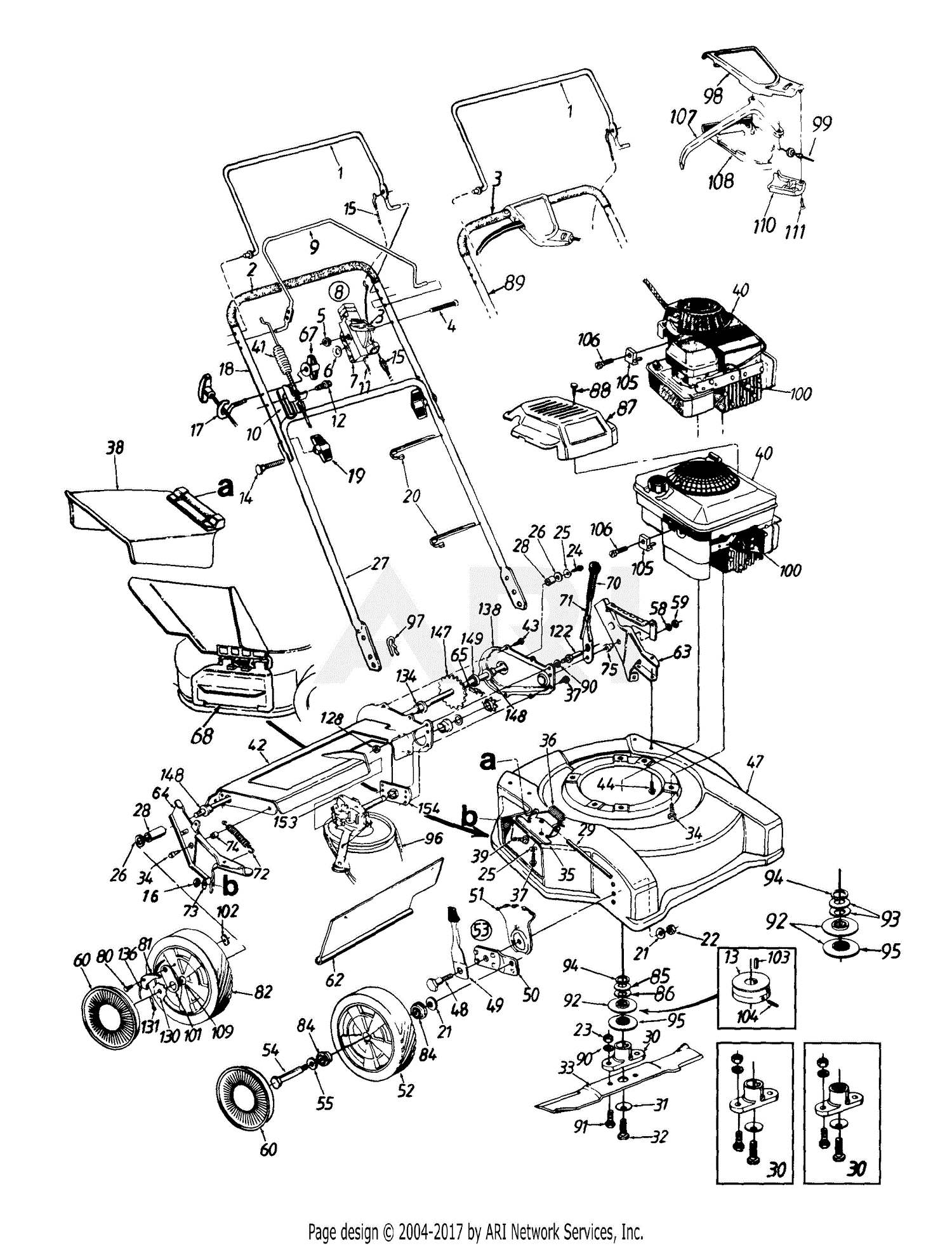 MTD 124-232A301 (1994) Parts Diagram for General Assembly