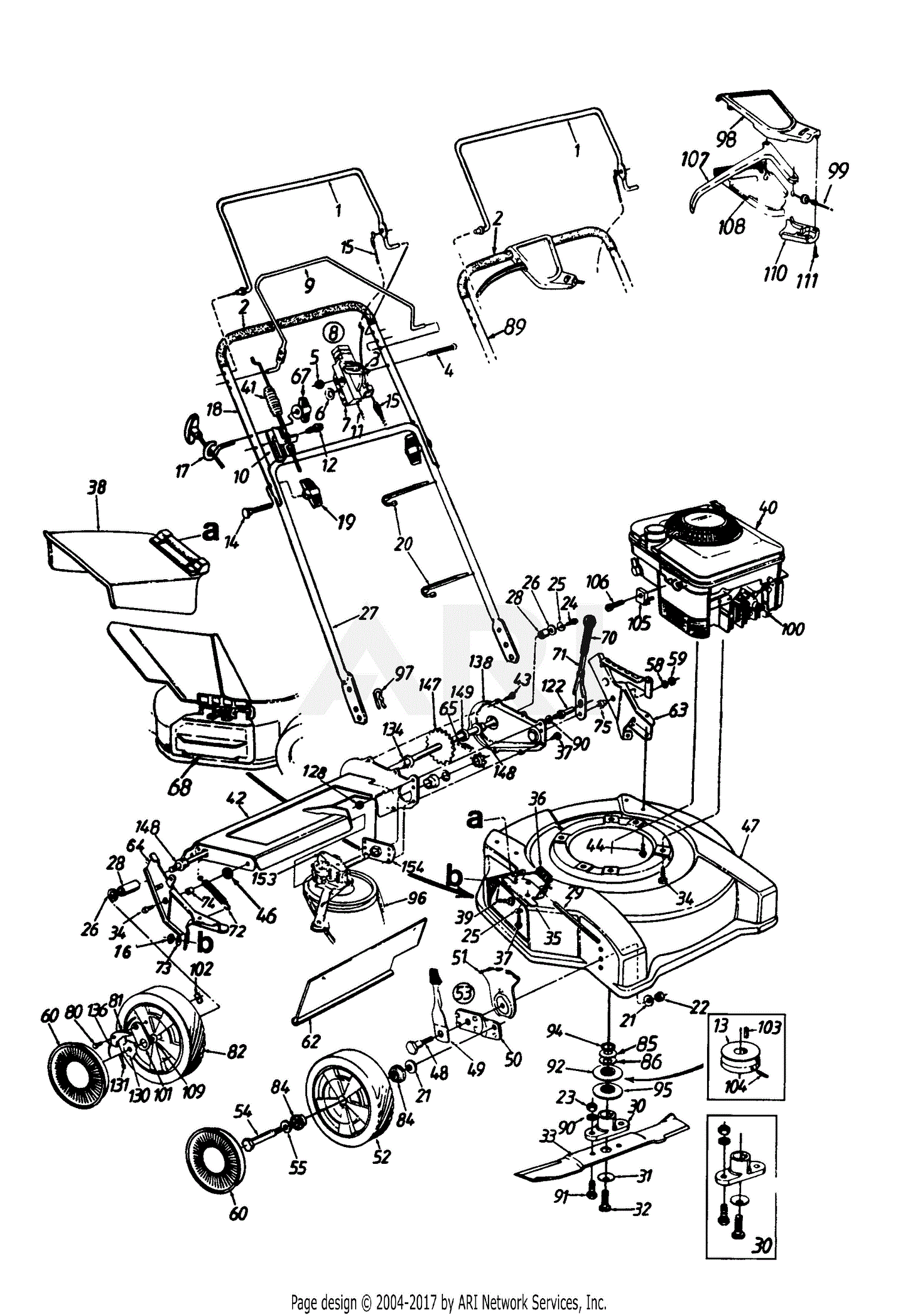 MTD 126-234A062 (90029) (1996) Parts Diagram for General Assembly