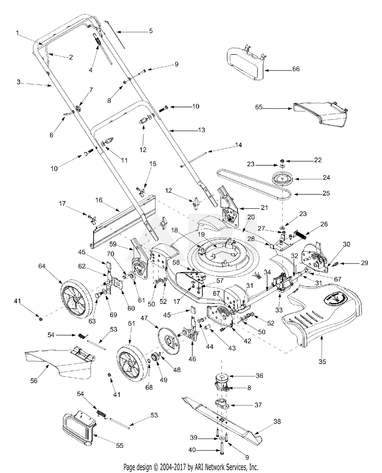 MTD 12A-264D132 (2002) Parts Diagram for General Assembly