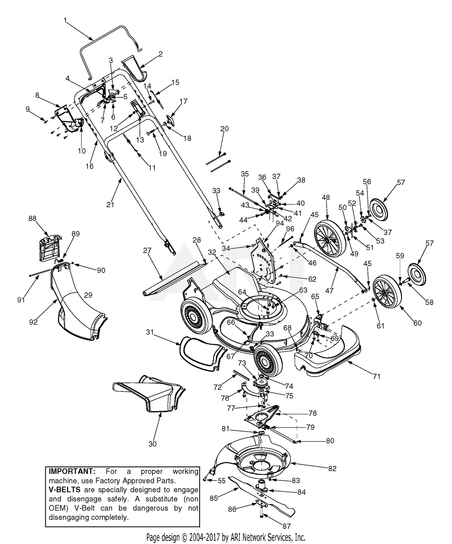 MTD 12A-979K730 (2005) Parts Diagram for General Assembly