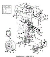 MTD 13A4660F131 (1998) Parts Diagram for Wheels, Rear/Pedal Assembly ...