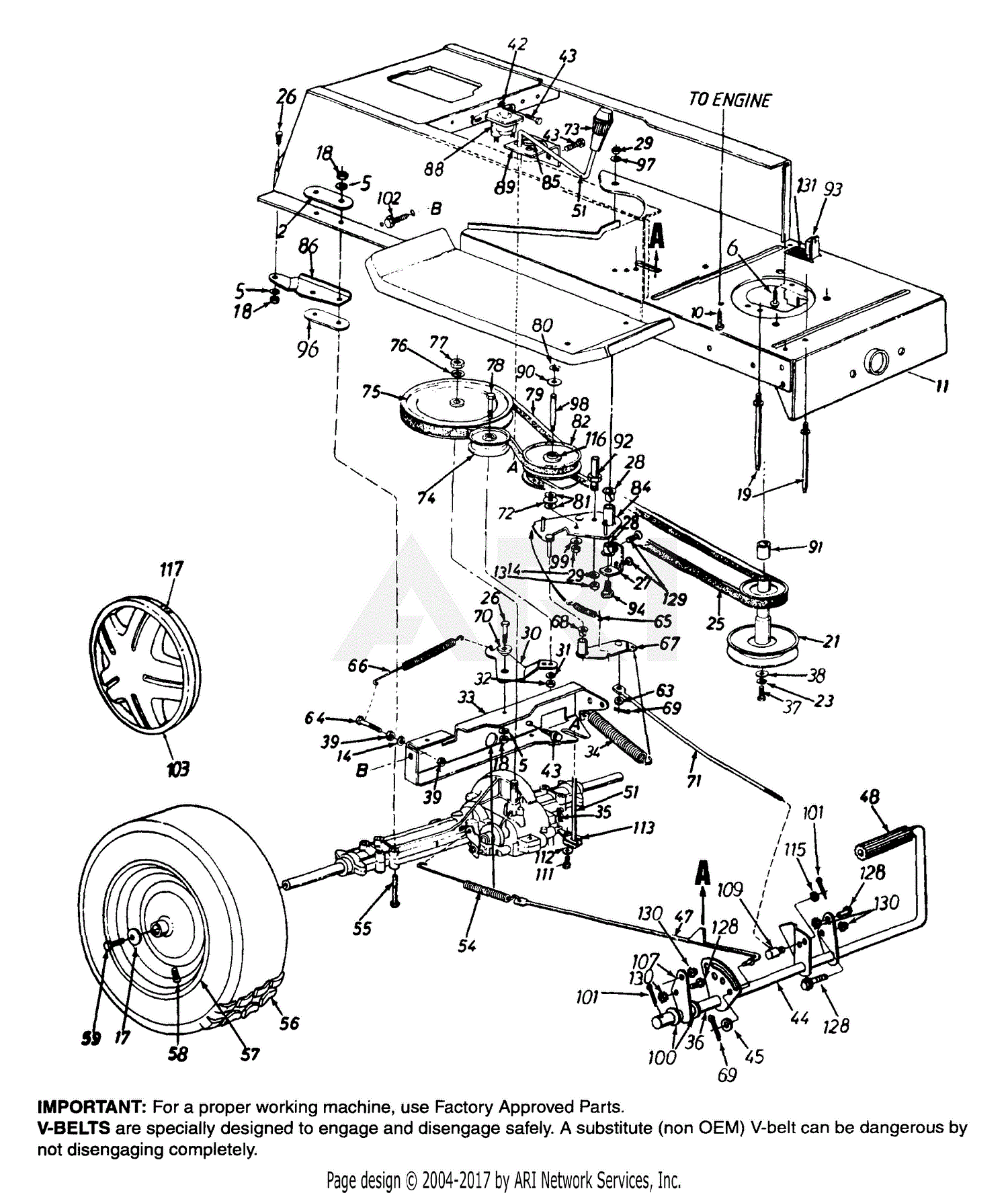 Mower Deck Mtd Riding Parts Diagram