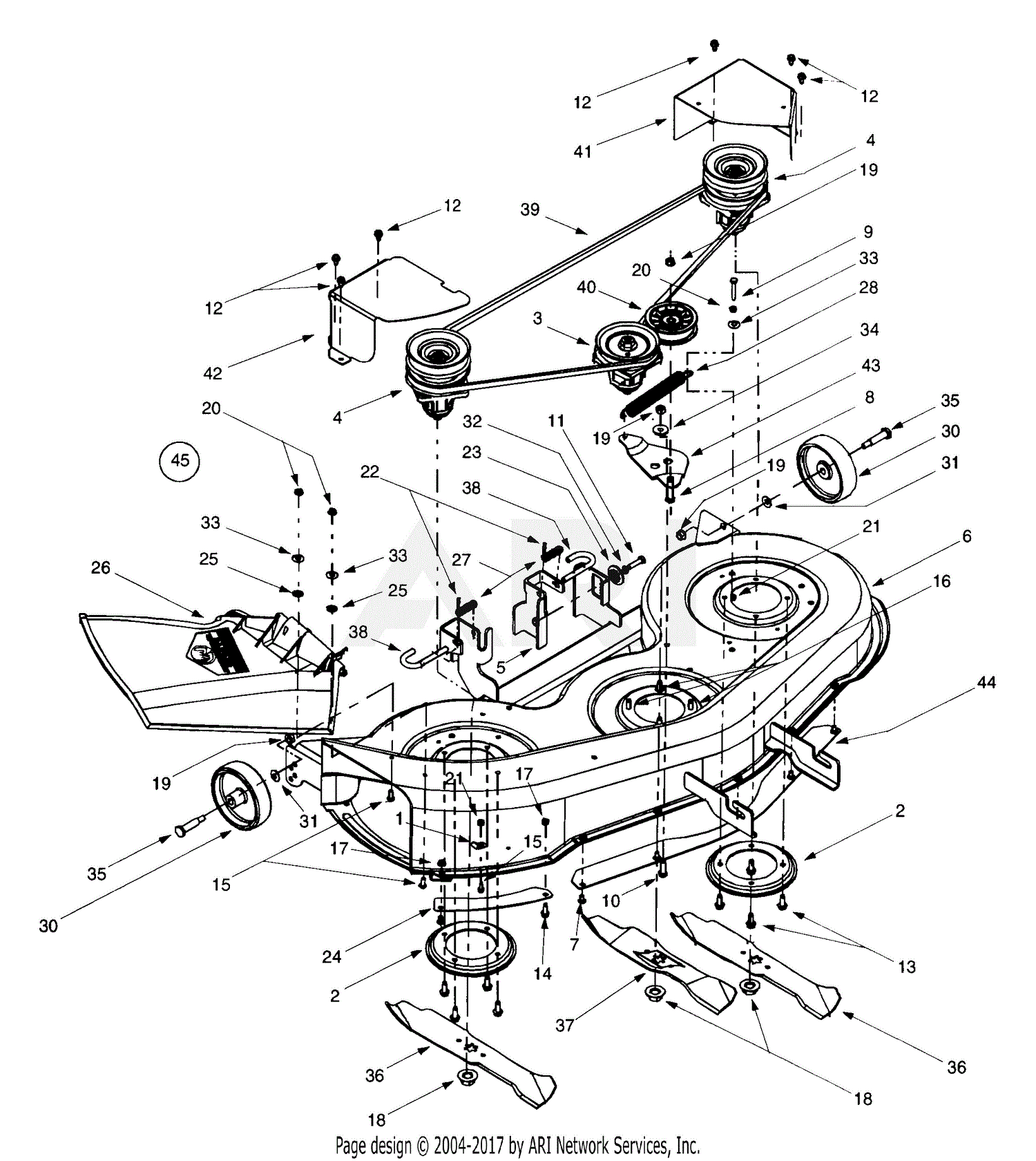 Yard Machine 46 Inch Deck Belt Diagram