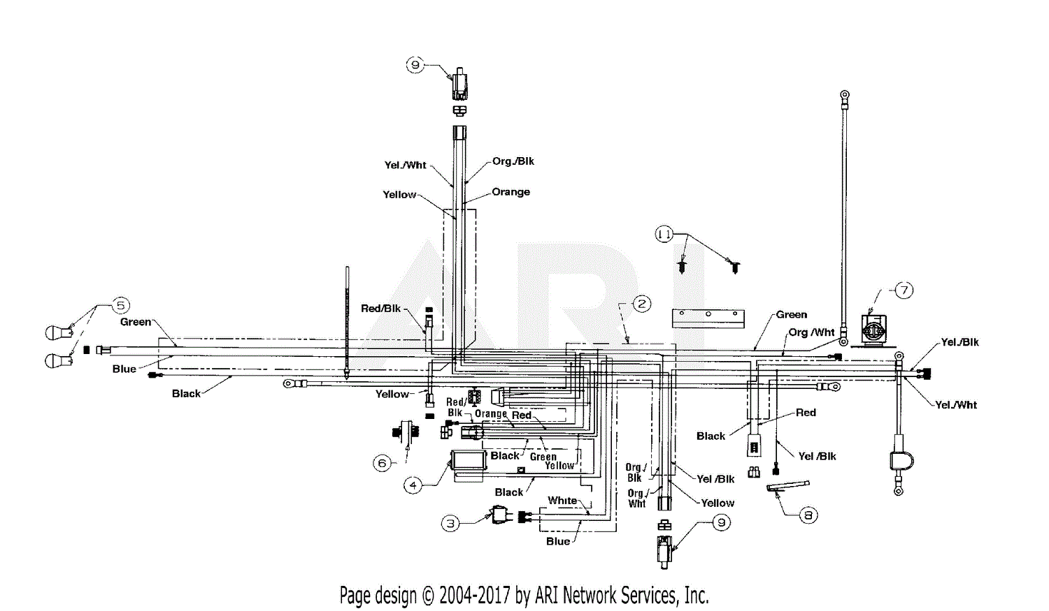 MTD 13AN673G131 (2000) Parts Diagram for Electrical B&S Overhead Valve