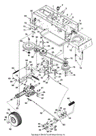 MTD 13DF675G062 (2002) Parts Diagram for Drive, Controls, Wheels Rear