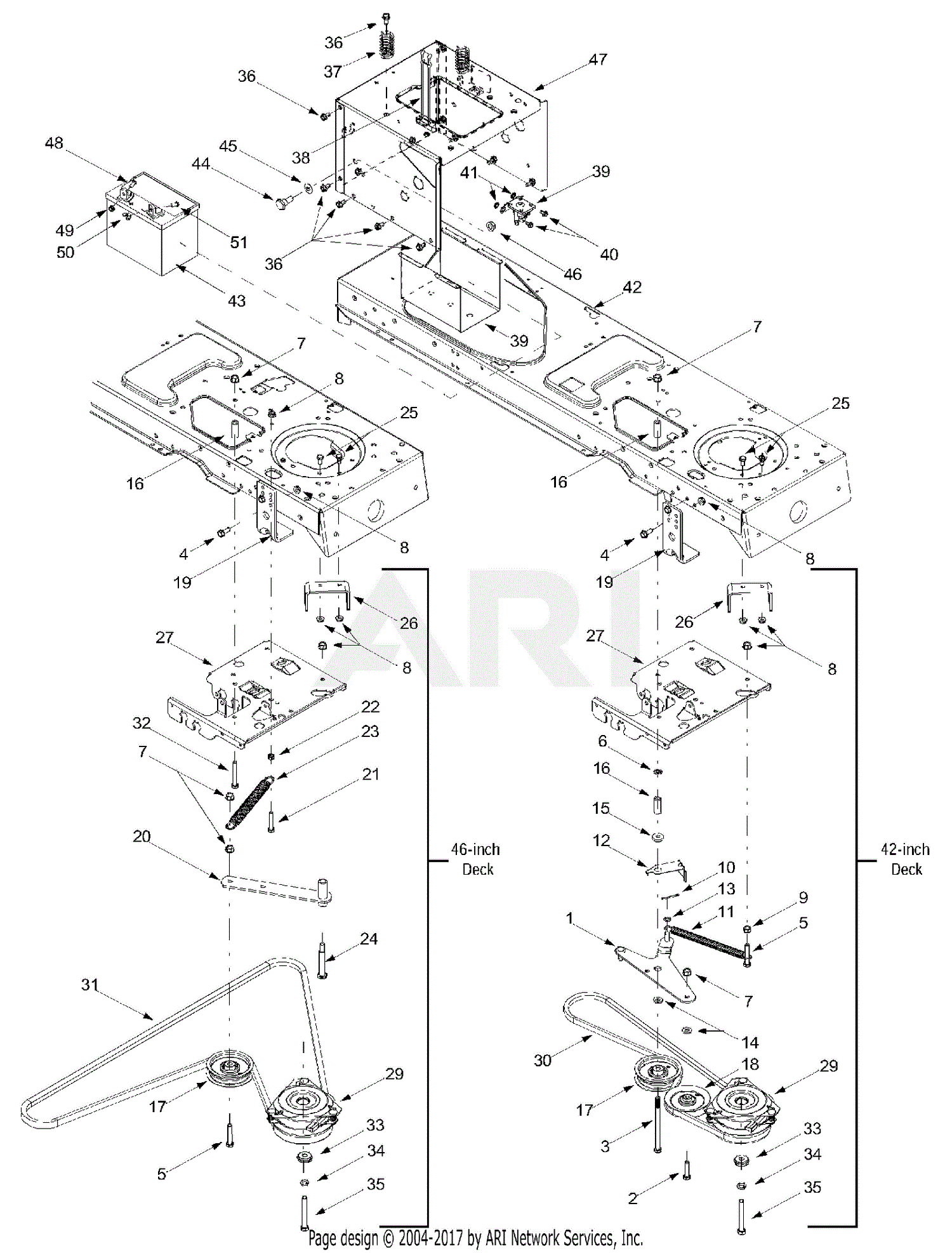 MTD 13AJ608H131 (2002) Parts Diagram for Electric, Battery, Frame