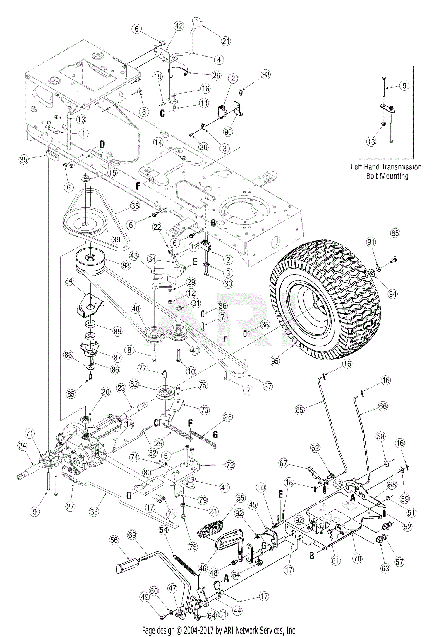 MTD 13AL606G730 (2005) Parts Diagram for Drive