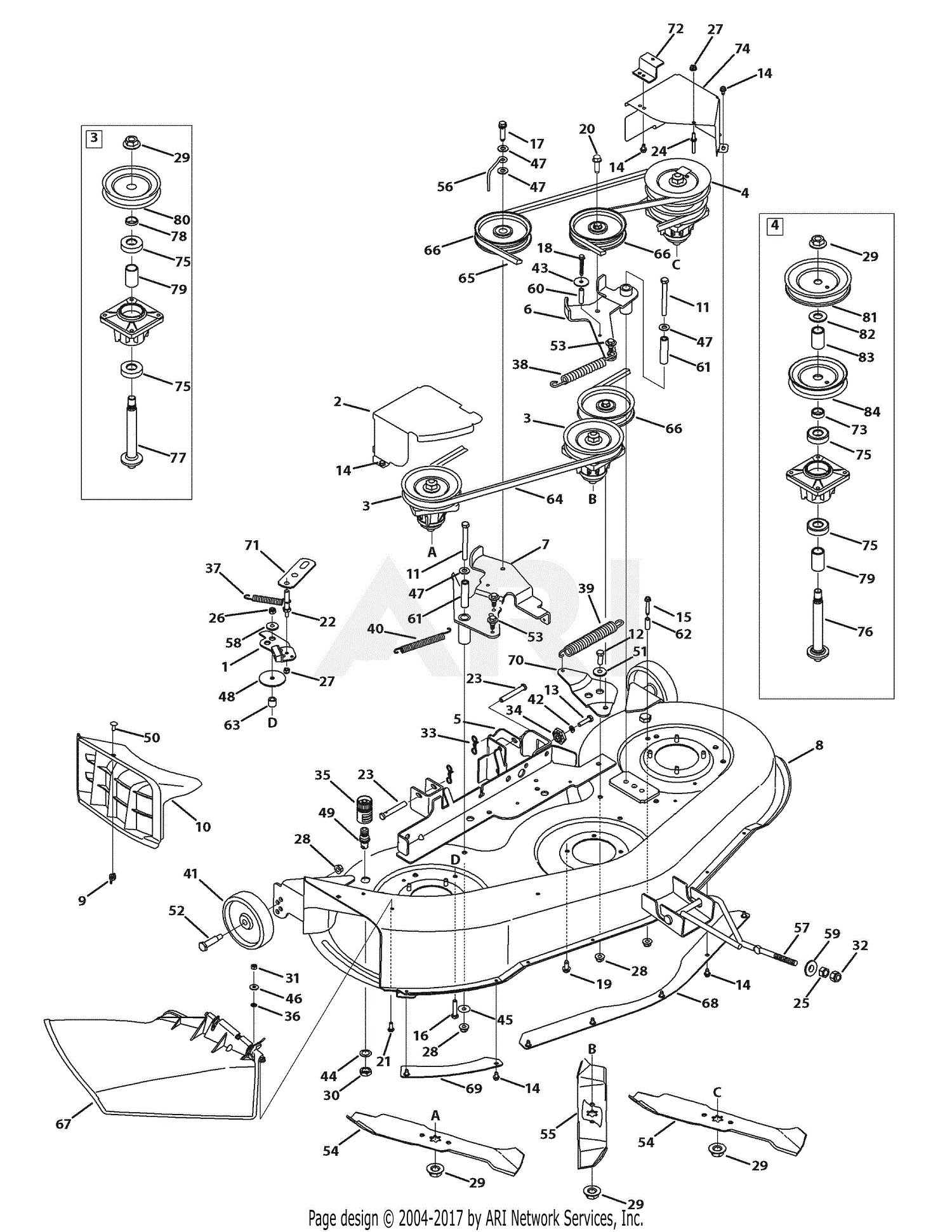 Husqvarna 46 Inch Mower Deck Diagram