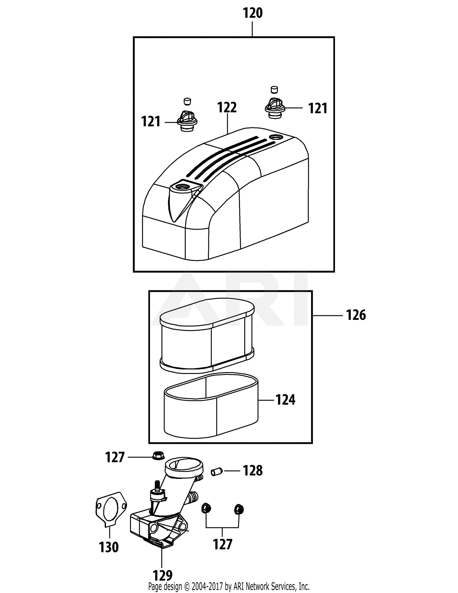 Mtd 13w2771s031 Lt4200 2012 Parts Diagram For 4p90ju Air Intake