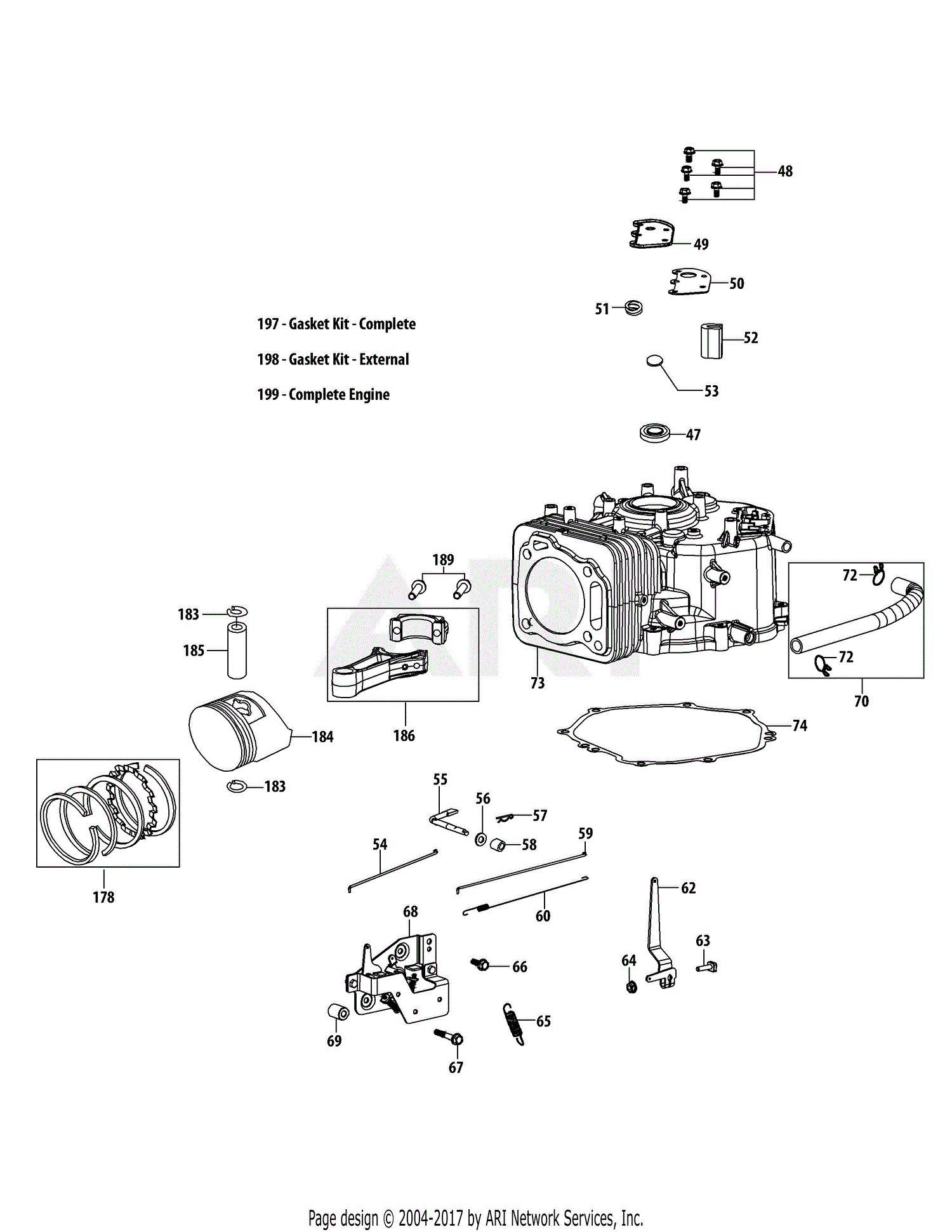 Mtd 13w2775s031 Lt4200 2012 Parts Diagram For 4p90ju Crankcase