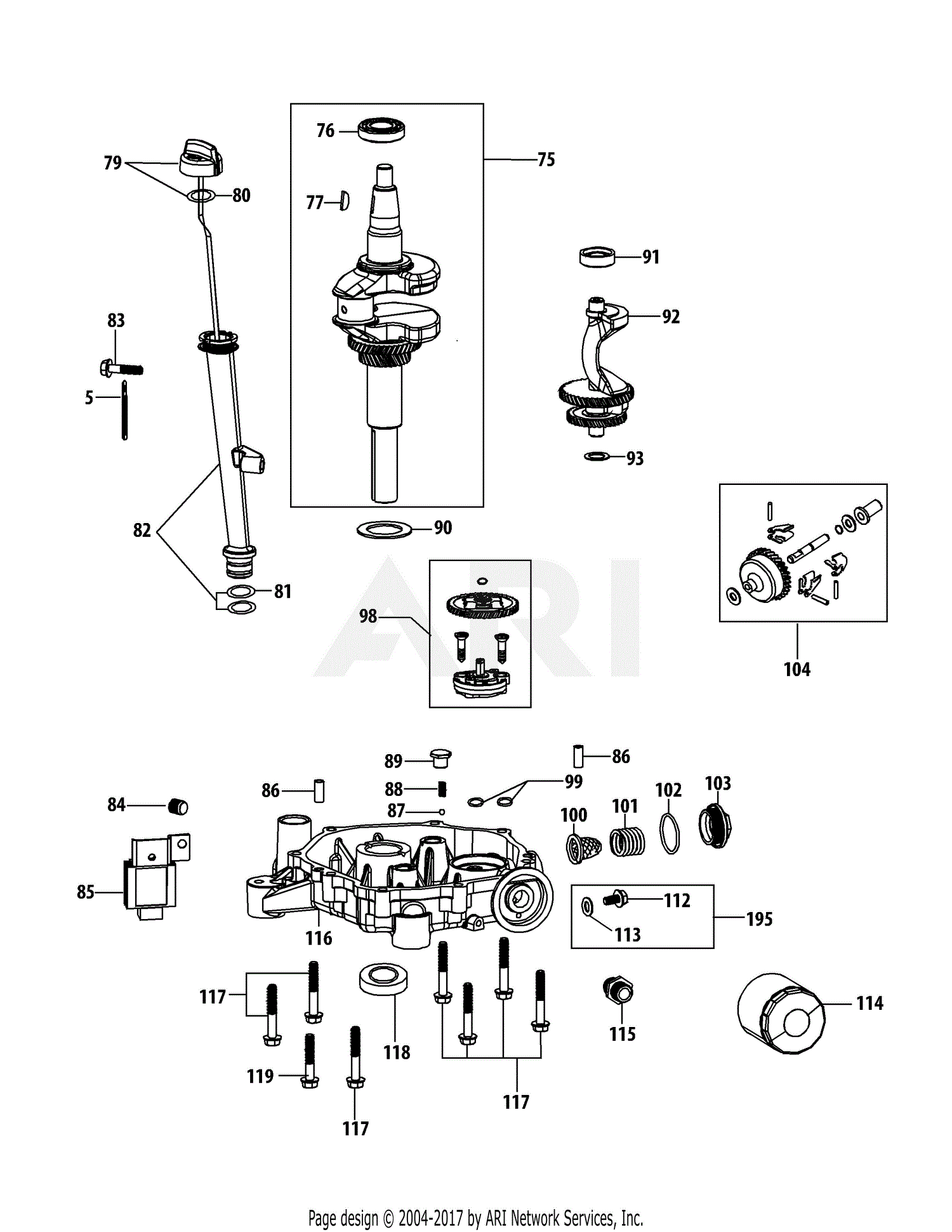 Mtd 13w2775s031 Lt4200 2012 Parts Diagram For 4p90ju Crankshaft