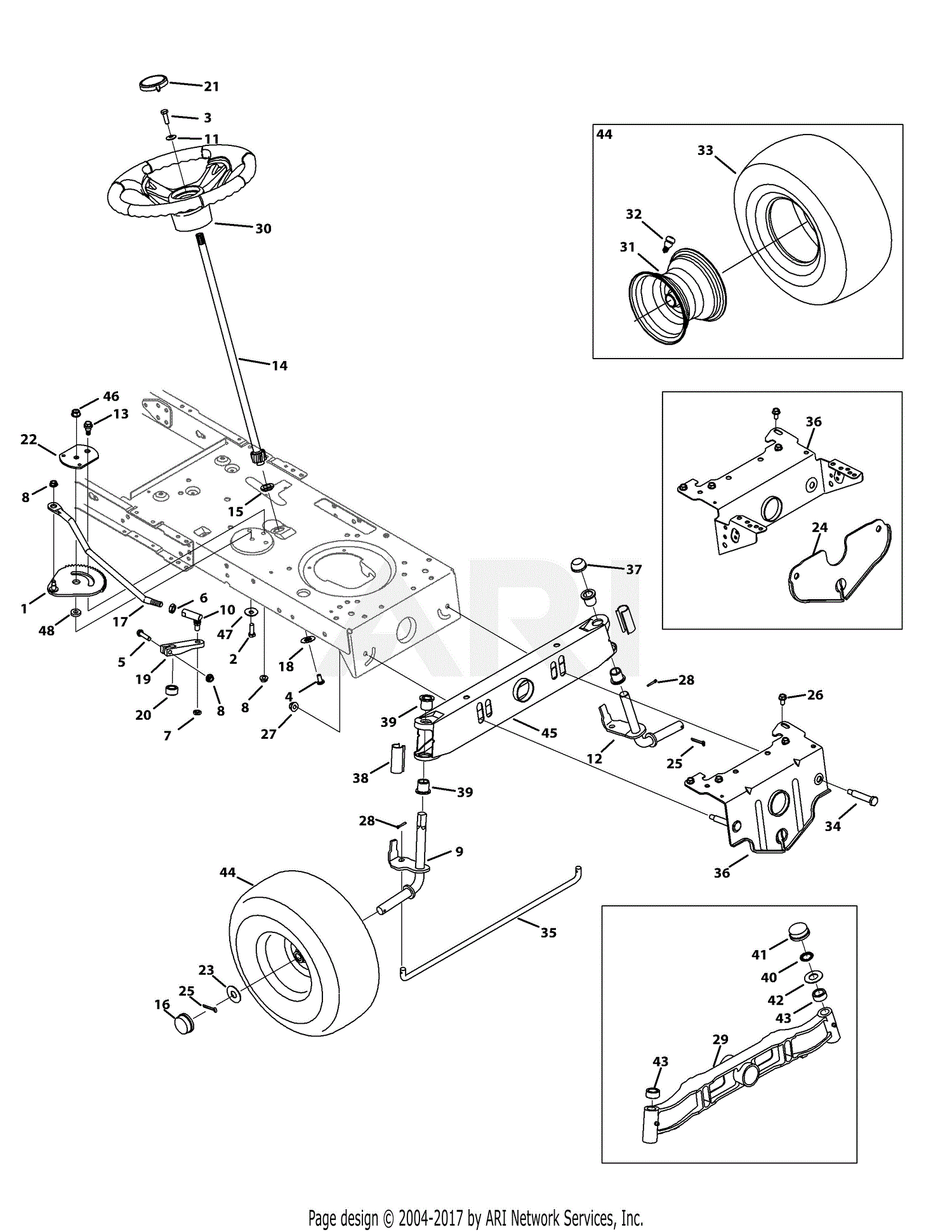 Mtd 13w277ss231 Lt 4200  2015  Parts Diagram For Front End