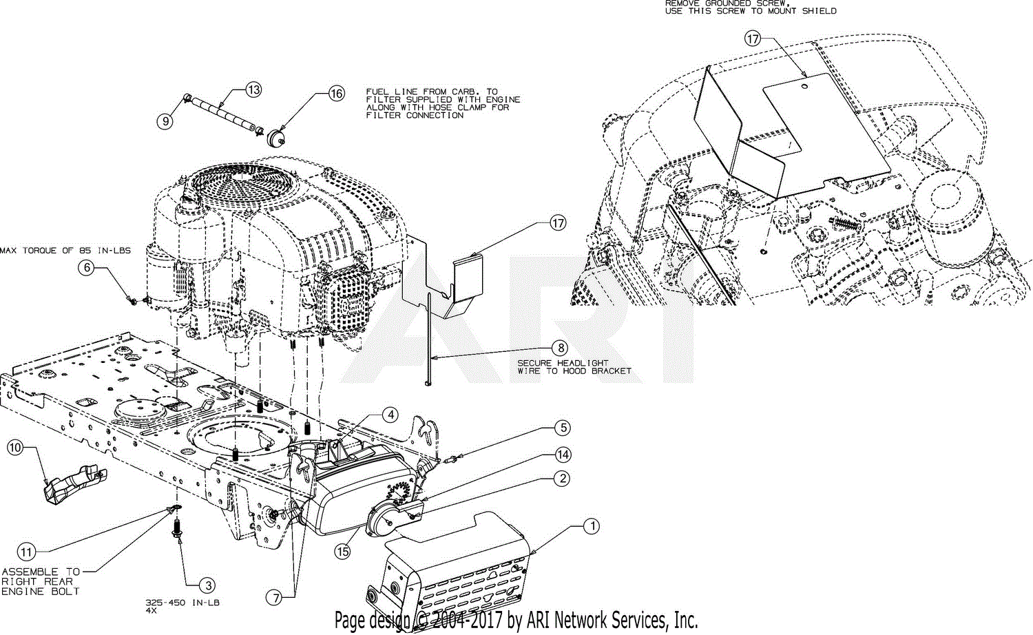 MTD 13W277SS031 (LT 4200) (2016) Parts Diagram for Engine Accessories