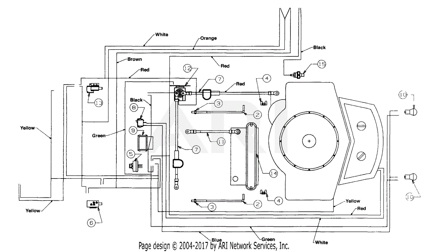 MTD 146S849H054 (481-3937) (1996) Parts Diagram for ... 6 wire jack wiring diagram 